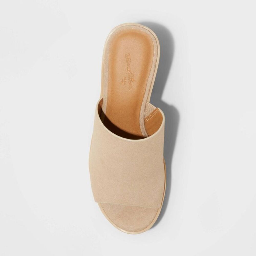 Universal Thread -  Women's Chunky Block High Heel Sl Taupe - Picture 3 of 4